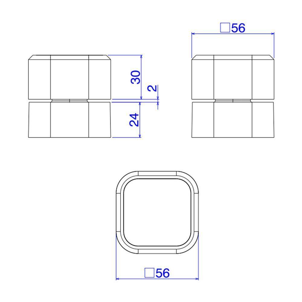 Acabamento Para Registro De Pressão Deca You 4916.bl105.pq.mt Quadrado 1-2" E 3-4" Black Matte - 2