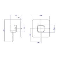 Acabamento Monocomando Para Chuveiro Deca You 4993.c105.chu Quadrado Cromado - 3