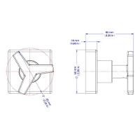 Acabamento Para Registro Docol City 877170 Docolbase 1-2", 3-4" E 1" Grafite Escovado - 3