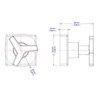 Acabamento Para Registro Docol City 877169 Docolbase 1-2", 3-4" E 1" Cobre Escovado - 3