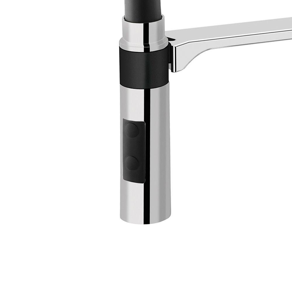 Torneira Misturador Monocomando Docol Doc 695757 De Bancada Cromada-preta - 2