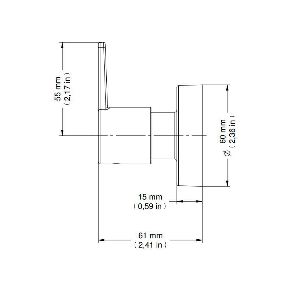 Acabamento Para Registro Docol Gali 800006 Docolbase 1-2", 3-4" E 1" Cromado - 2