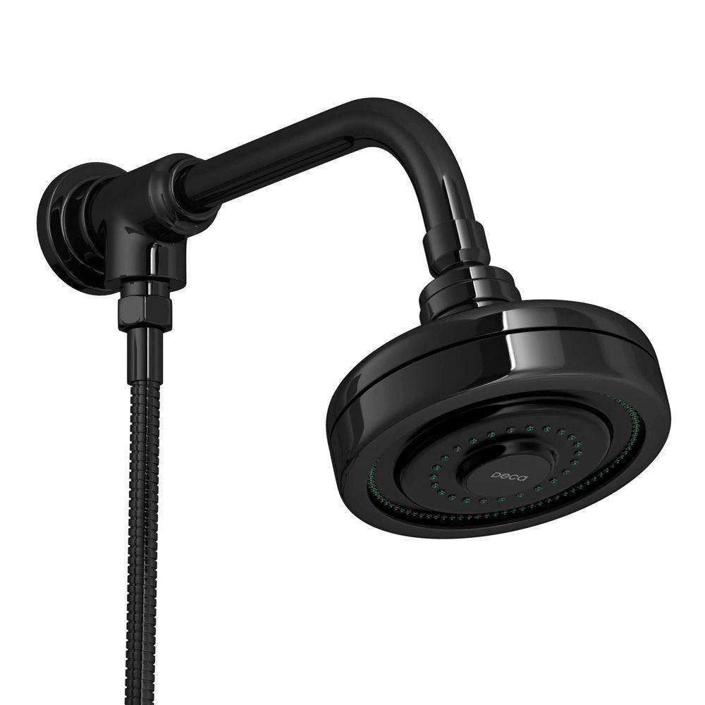 Chuveiro Deca Acqua Plus 1990.bl.std.kit.no De Parede Com Desviador Black Noir - 4