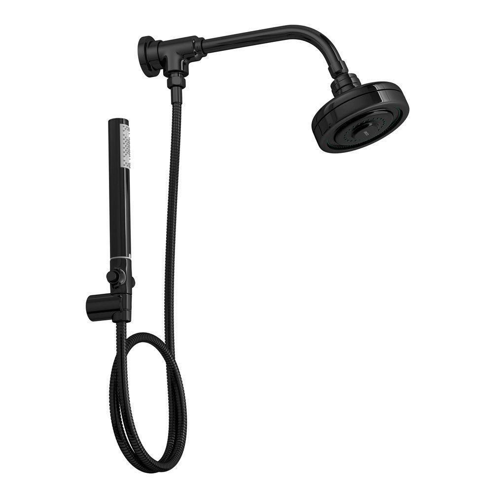 Chuveiro Deca Acqua Plus 1990.bl.std.kit.no De Parede Com Desviador Black Noir - 5