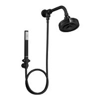 Chuveiro Deca Acqua Plus 1990.bl.std.kit.no De Parede Com Desviador Black Noir - 1