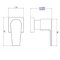 Acabamento Para Registro De Gaveta Deca Level 4900.bl26.pq.mt 1-2", 3-4" E 1" Black Matte - 2