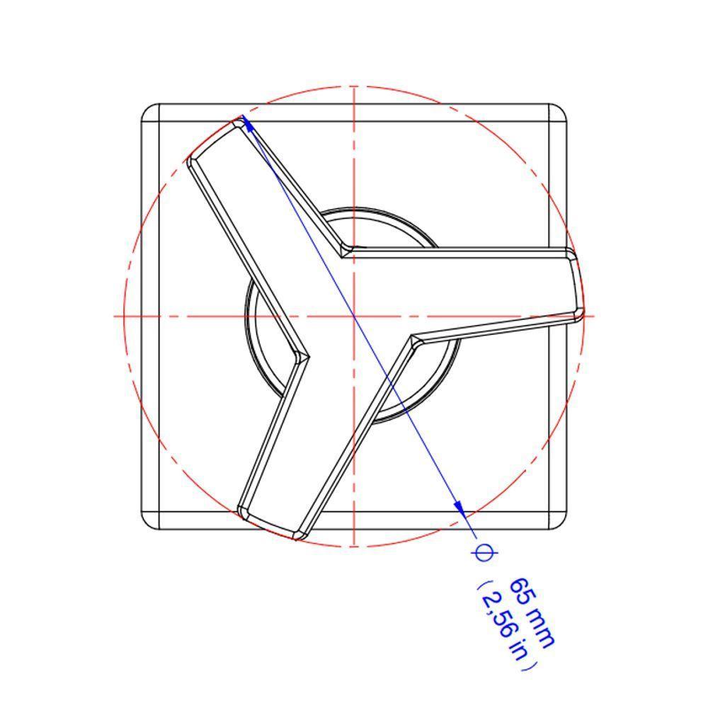 Acabamento Para Registro Docol City 877106 Docolbase 1-2", 3-4" E 1" Cromado - 3