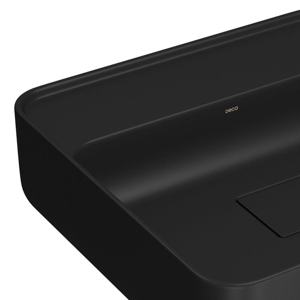 Cuba De Apoio Deca Slim 40x40 L.11040.m.94 Quadrada Com Mesa ébano Fosco - 2