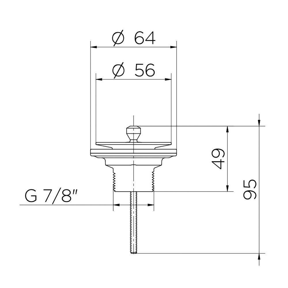 Válvula Para Lavatório Docol Universal Arte 004863ce ônix - 3