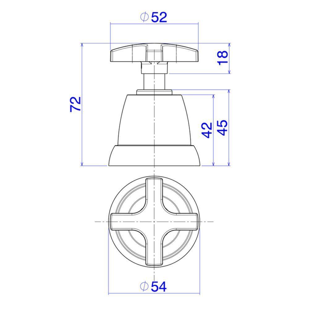 Acabamento Para Registro Deca Max 4900.c34.pq 1-2", 3-4" E 1" Cromado - 2