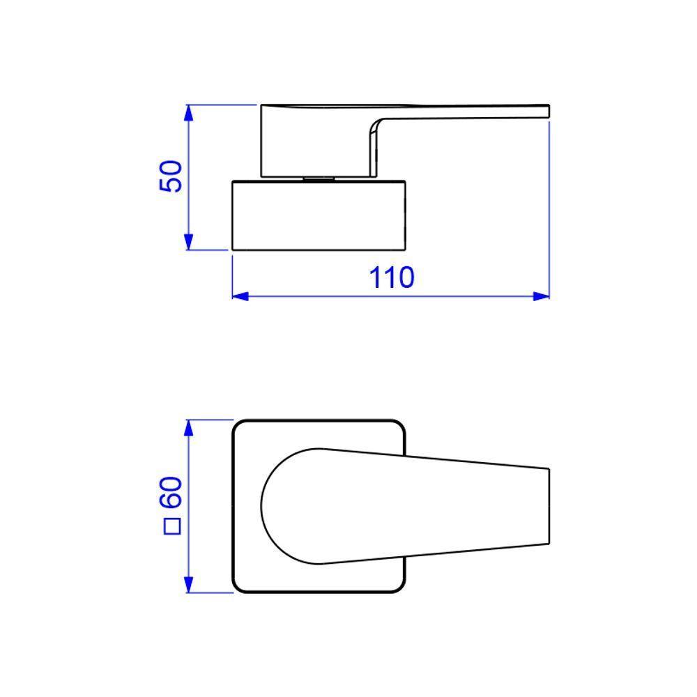 Acabamento Para Registro De Gaveta Deca Level 4900.c26.pq 1-2", 3-4" E 1" Cromado - 2