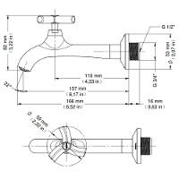 Torneira Para Tanque Docol Primor 673106 De Parede Cromada - 2