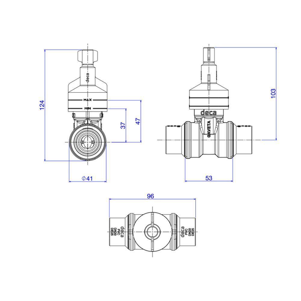 Base Registro De Gaveta Deca 4509.202.pvc Para Tubulação Em Pvc 25mm Bruto - 2