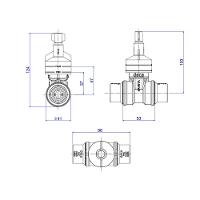 Base Registro De Gaveta Deca 4509.202.pvc Para Tubulação Em Pvc 25mm Bruto - 2