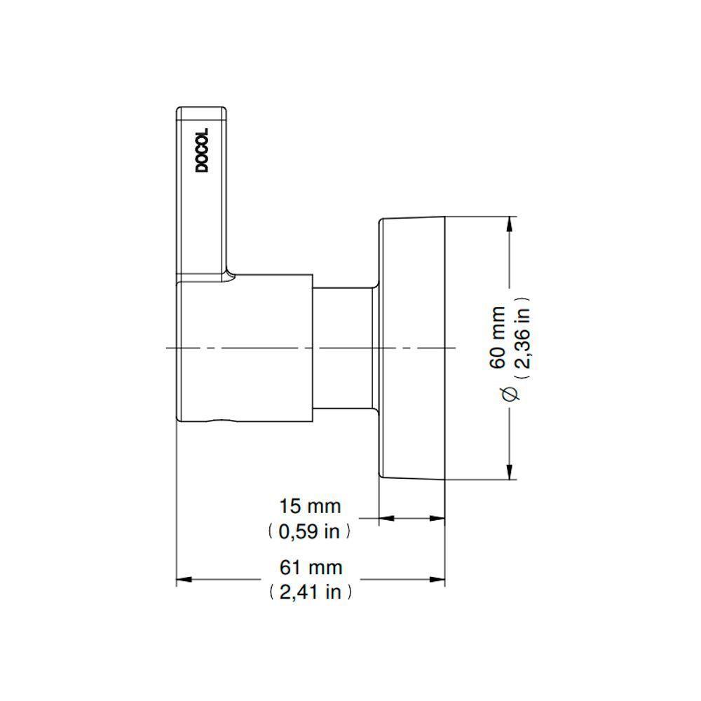Acabamento Para Registro Docol Chess 665906 Docolbase 1-2", 3-4" E 1" Cromado - 3