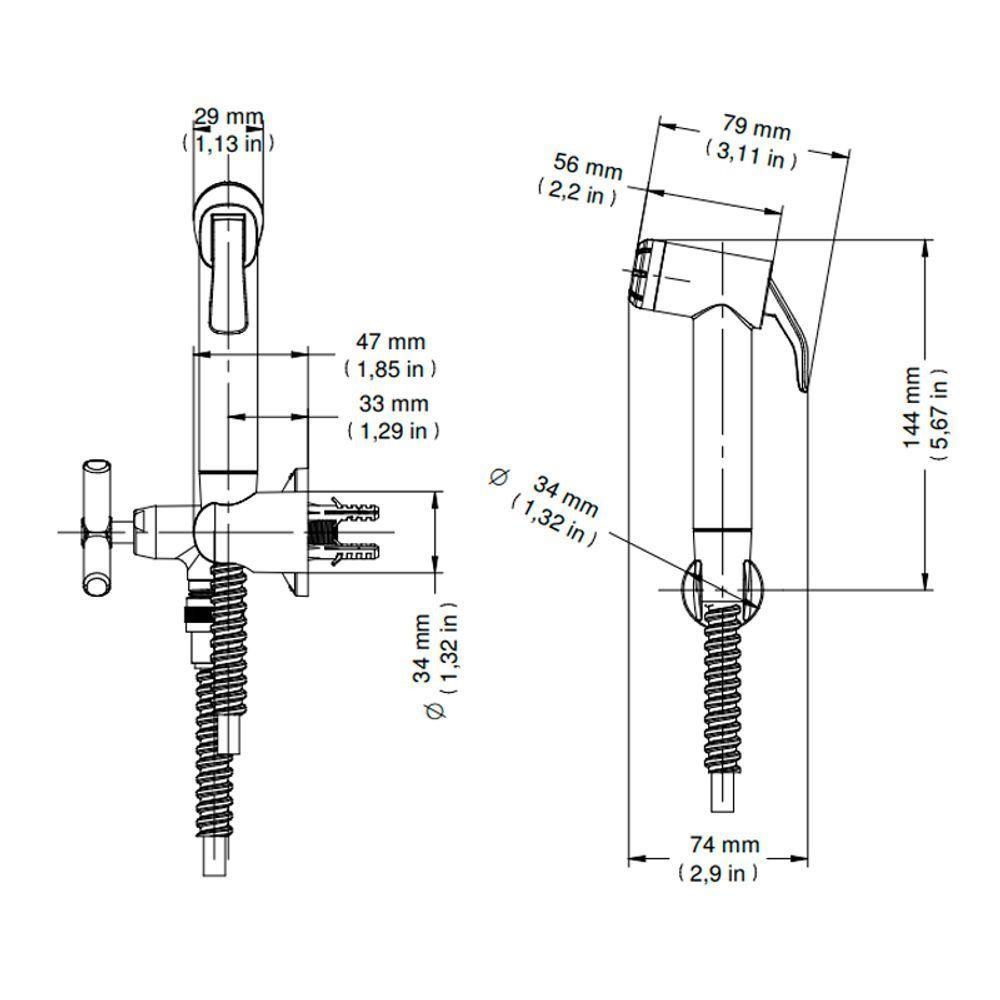 Ducha Higiênica Docol Primor 673206 Com Registro Branca - 4