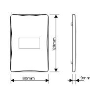 Placa Com Suporte Fame Habitat 4x2 Para Módulo Horizontal Branco - 2