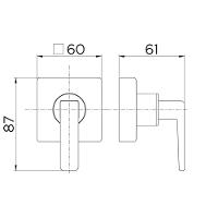 Acabamento Para Registro Docol Stillo 823948 Docolbase 1-2", 3-4" E 1" Grafite Polido - 2
