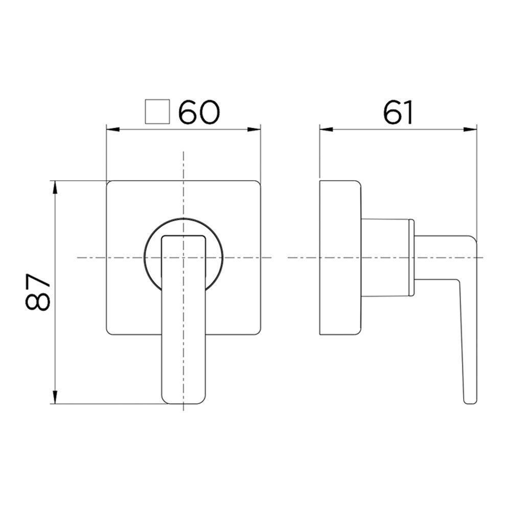 Acabamento Para Registro Docol Stillo 823906 Docolbase 1-2", 3-4" E 1" Cromado - 2