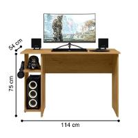 Mesa Para Computador 2 Prateleiras Cerá Freijó - 3