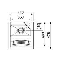 Tanque De Parede Docol Reto 017047ch 44x48 Inox Alto Brilho - 2