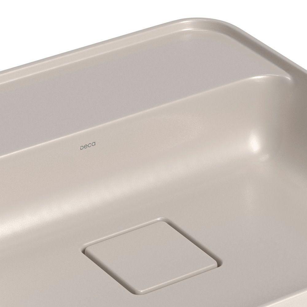 Cuba De Semiencaixe Deca Slim 40x40 L.61040.m.26 Quadrada Com Mesa Barbante - 4