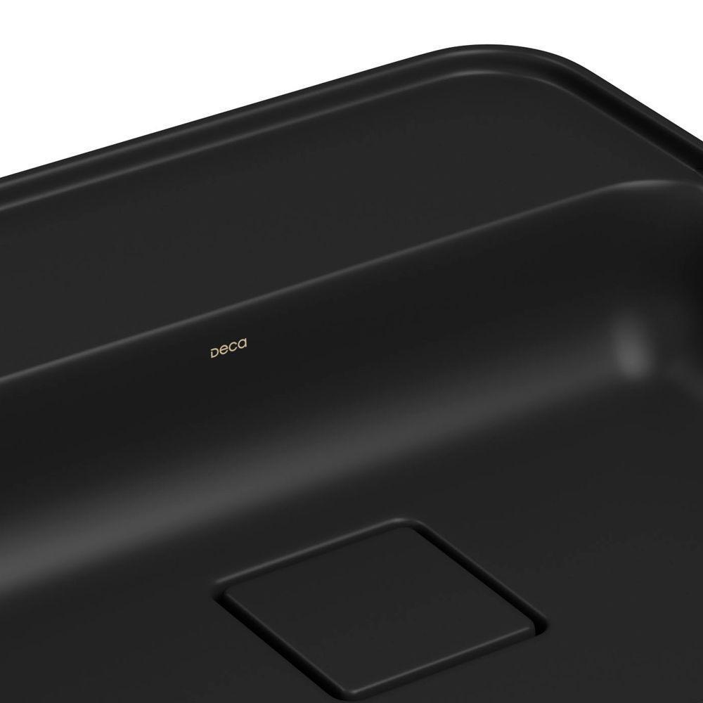 Cuba De Semiencaixe Deca Slim 40x40 L.61040.m.94 Quadrada Com Mesa ébano Fosco - 3
