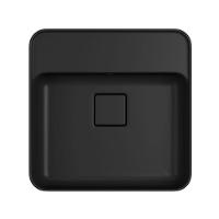 Cuba De Semiencaixe Deca Slim 40x40 L.61040.m.94 Quadrada Com Mesa ébano Fosco - 5