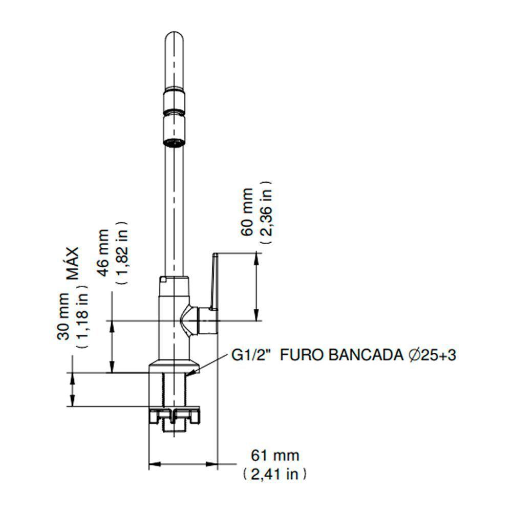 Torneira Docol Gali 801306 De Bancada Cromada - 2