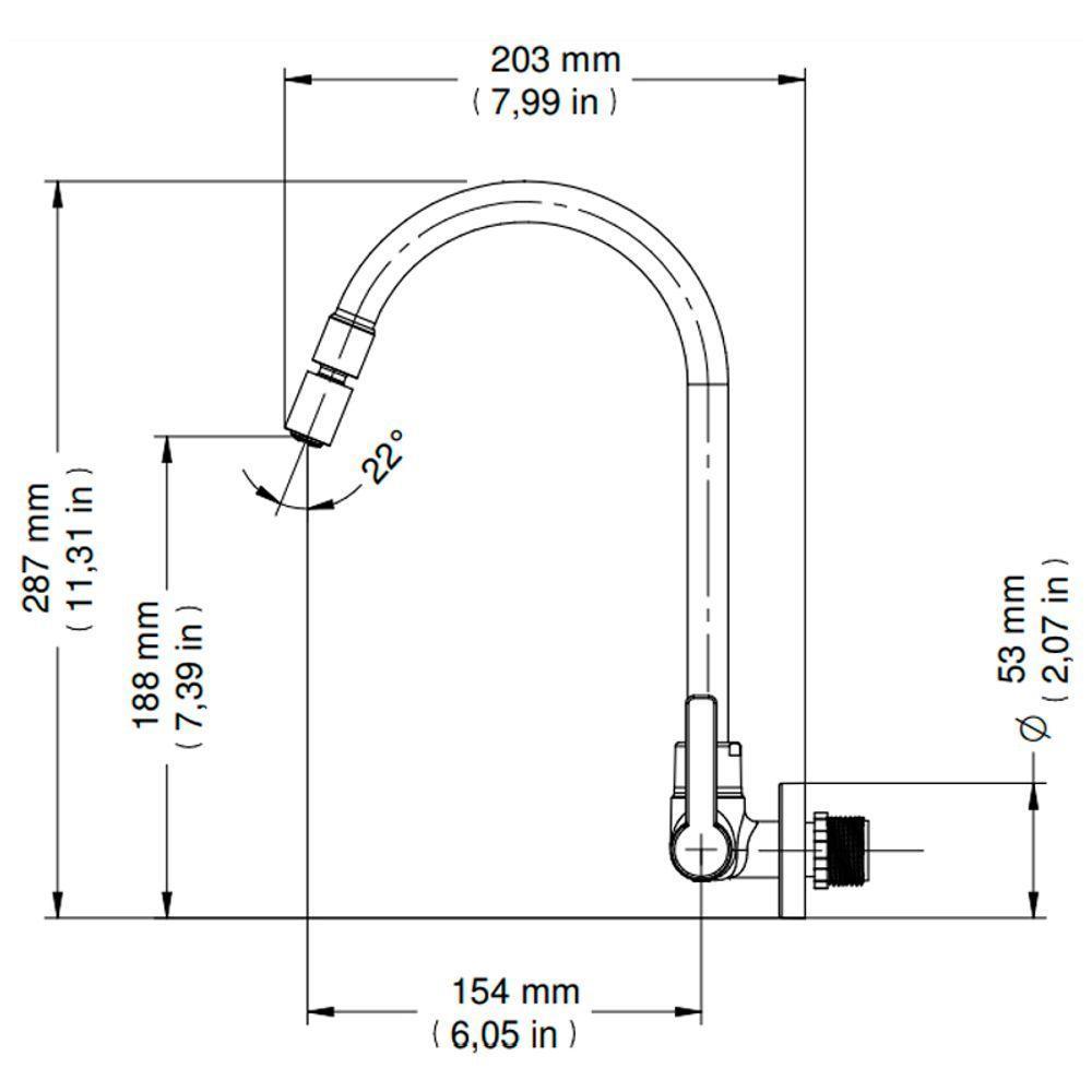 Torneira Docol Gali 801406 De Parede Cromada - 4