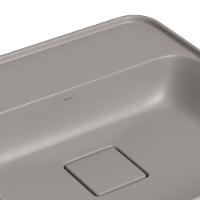 Cuba De Sobrepor Deca Slim 40x40 L.21040.m.85 Quadrada Com Mesa Soft Antracite