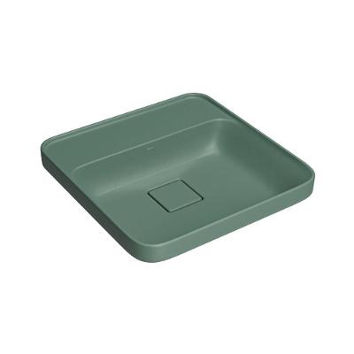 Cuba De Sobrepor Deca Slim 40x40 L.21040.m.49 Quadrada Com Mesa Sálvia