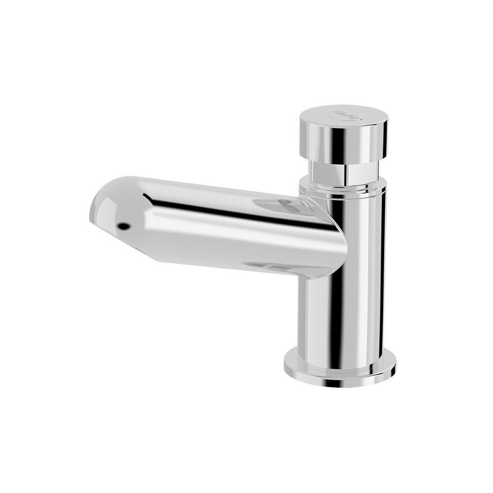 Torneira Plástica Com Fechamento Automático Blukit De Bancada Cromada - 1