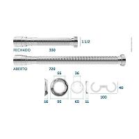 Sifão Sanfonado Extensível Blukit 72cm Cromado Universal - 3