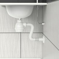 Sifão Sanfonado Extensível Blukit Com Copo 79,5cm Branco Universal - 5