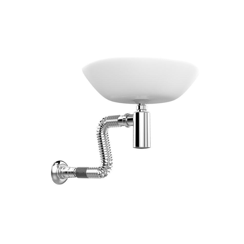 Sifão Sanfonado Extensível Blukit Com Copo 48cm Cromado Universal - 2