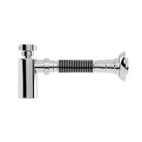 Sifão Sanfonado Extensível Blukit Com Copo 48cm Cromado Universal - 1