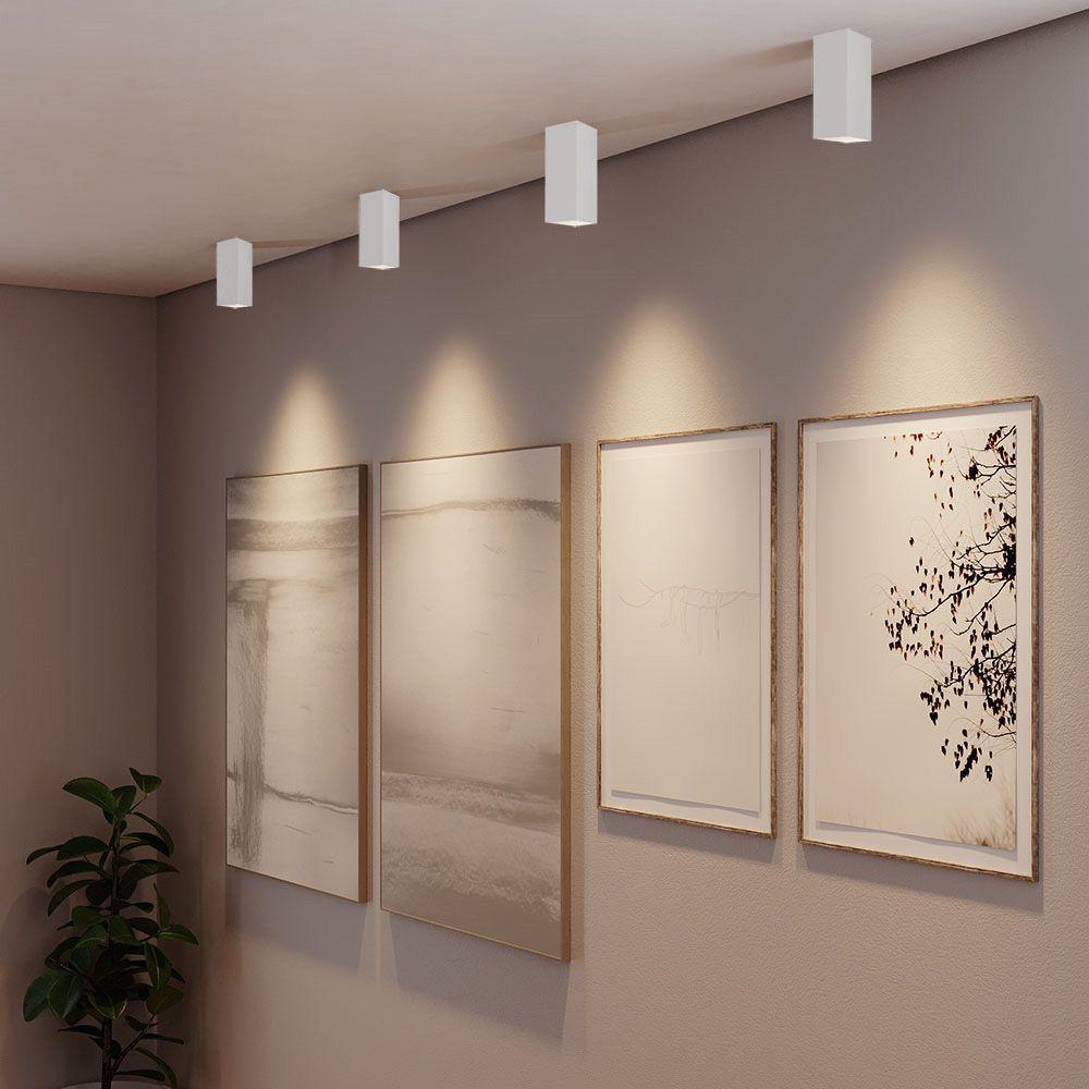 Spot De Sobrepor Recuado Blumenau Clean Para Lâmpada Mr16 Gu10 Quadrado Bivolt Branco - 3