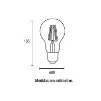 Lâmpada Leitosa Led Blumenau A60 4w E27 Bivolt 2200k Luz Amarela - 2