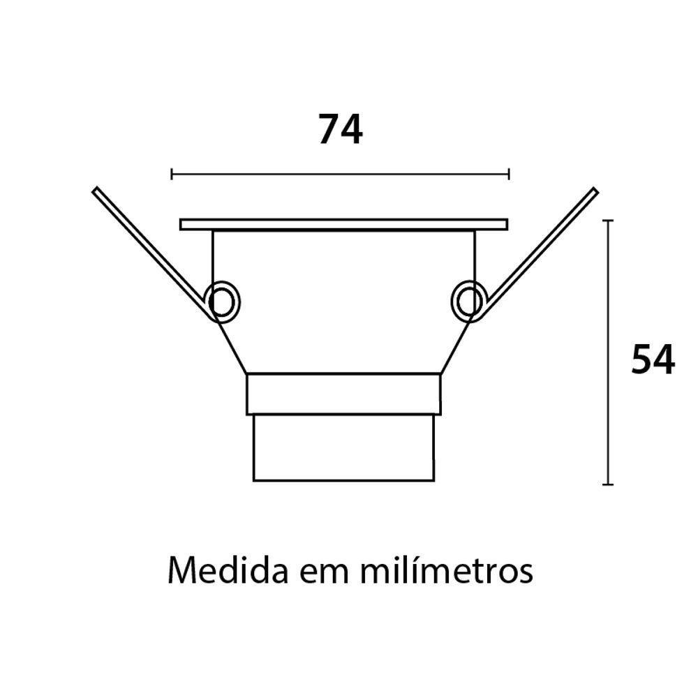 Spot De Led Recuado Blumenau Slim 3w Redondo Branco Bivolt 6500k Luz Branca - 2
