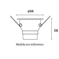 Spot De Led Recuado Blumenau Slim 6w Redondo Preto Bivolt 6500k Luz Branca - 2