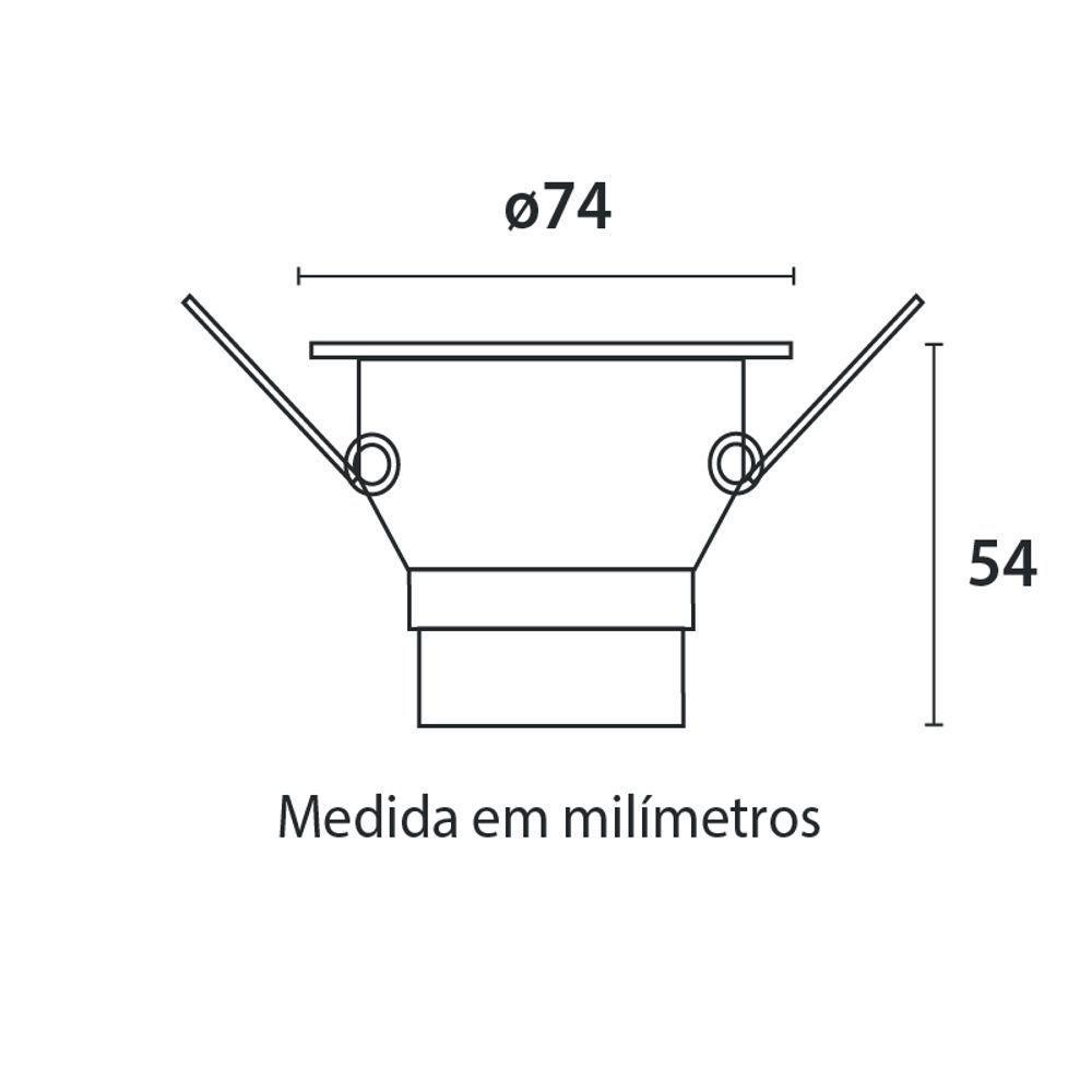 Spot De Led Recuado Blumenau Slim 3w Quadrado Preto Bivolt 6500k Luz Branca - 2