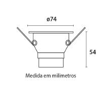 Spot De Led Recuado Blumenau Slim 3w Quadrado Preto Bivolt 6500k Luz Branca - 2