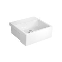 Cuba De Semiencaixe Deca 42x42 L.830.17 Quadrada Com Mesa Branco Gelo - 1