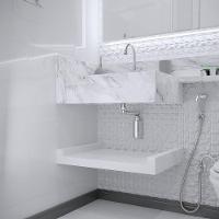 Sifão Sanfonado Blukit De Parede Com Copo 44cm Cromado Universal