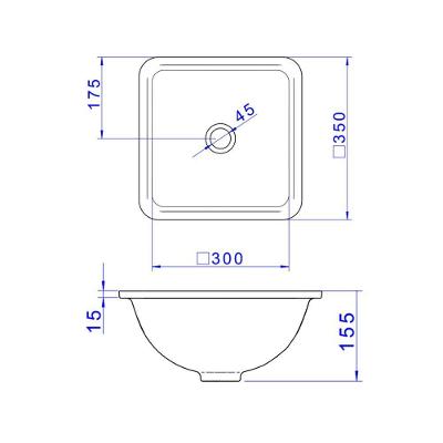 Cuba De Embutir Deca 35x35 L.415.17 Quadrada Branco Gelo