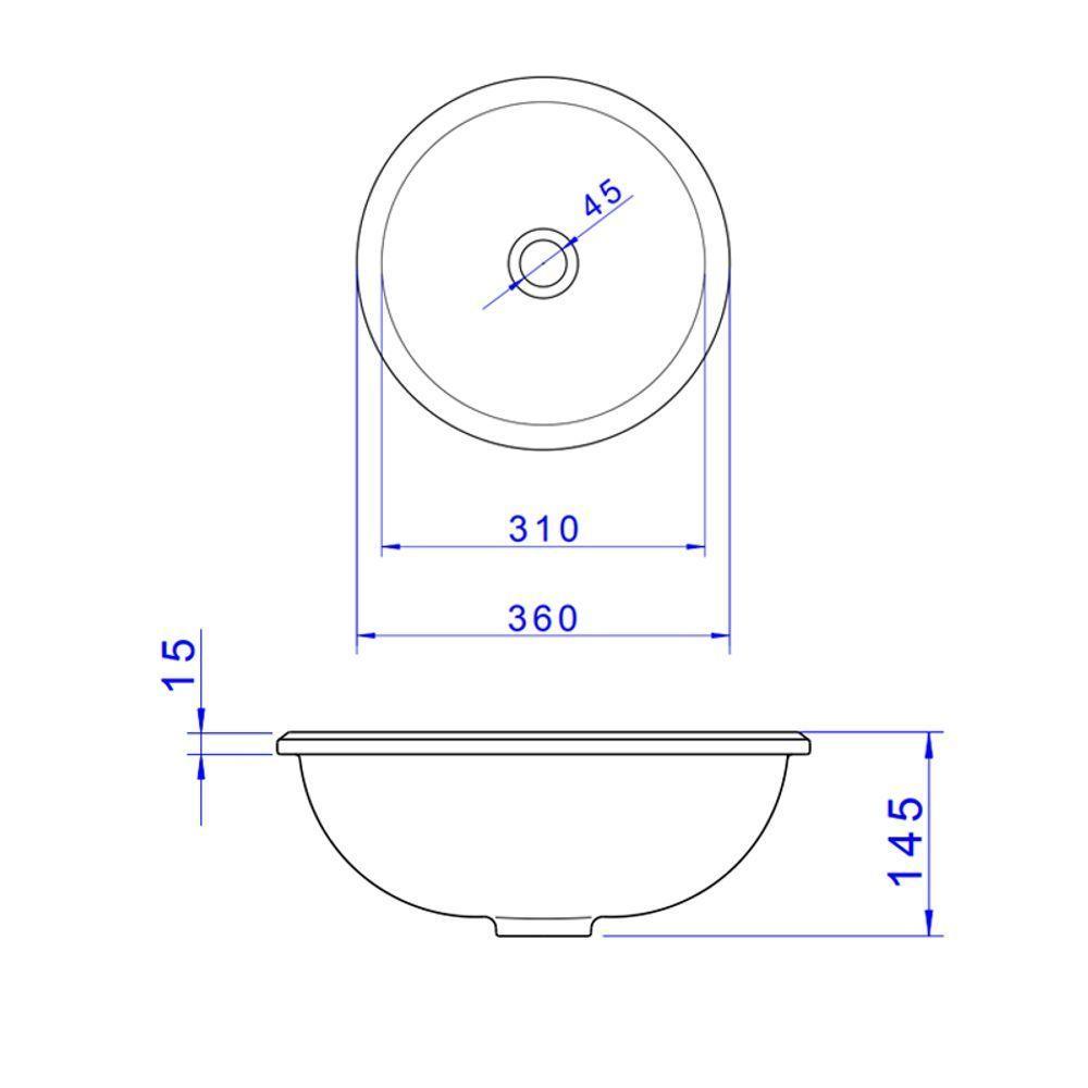 Cuba De Embutir Deca 36x36 L.41.17 Redonda Branco Gelo - 3