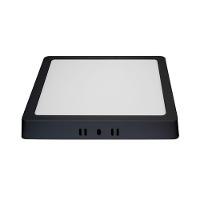 Painel De Led Blumenau Quadrado De Sobrepor 18w Bivolt Preto 3000k Luz Amarela - 3