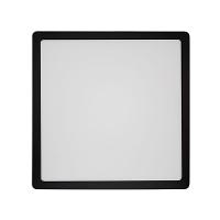 Painel De Led Blumenau Quadrado De Sobrepor 24w Bivolt Preto 3000k Luz Amarela - 1