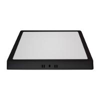 Painel De Led Blumenau Quadrado De Sobrepor 24w Bivolt Preto 3000k Luz Amarela - 3